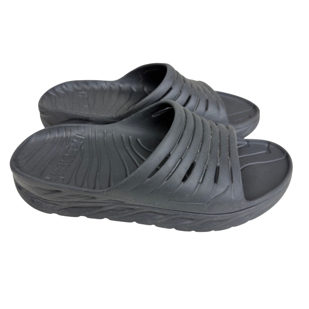 Hoka One One Ora Recovery Slide Black Mens Size 14 Comfort Sandals Sporty Beach